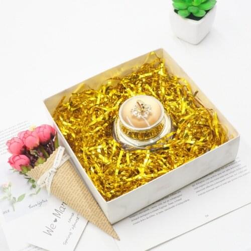 50/100g Crinkle Cut Foil Paper Shredded Raffia Gift Box Filler Packaging Wrapping Wedding Decoration Birthday Party Supplies