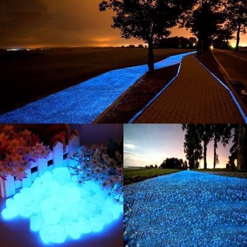 500 Pieces/pack of Luminous Small Stone Garden Decorations Glow in the Dark Decorative Outdoor Fish Tank Rocks