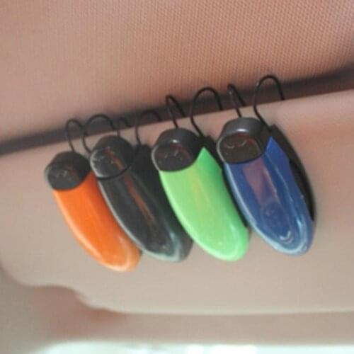 Car Sun Visor Sunglasses Holder Clip Universal Black Ticket Card Clamp Fastener Cip Car Glasses Cases Portable