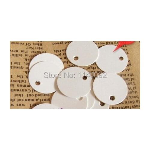 Free shipping Wholesale white Blank round swing tag dia. 2cm,500 pcs a lot,gift kraft paper tag/label/price tag