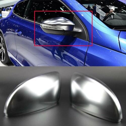 Side Rearview Mirrors Replacement Cover For VW Beetle 2012 2013-2017 Silver ABS