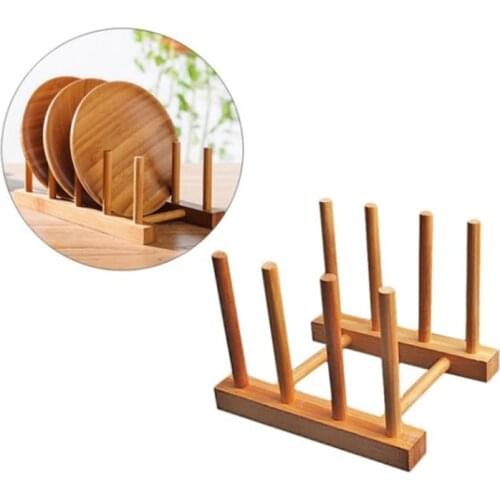 Wooden Drainer Plate Stand Wooden Dish Plate Fold Rack Holder Stand Dry Shelf Storage Decorative Shelves Kitchen Organizer