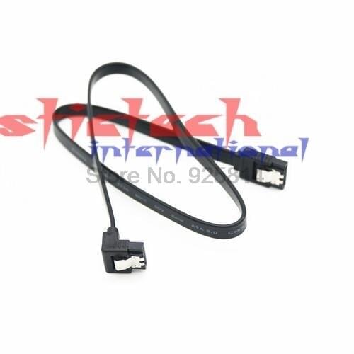 By dhl or ems 200pcs SATA 3.0 III 6Gb/s 49cm Hard Disk Drive Straight Cable 90 Degree Right Angle Cables 26AWG HDD SSD Data