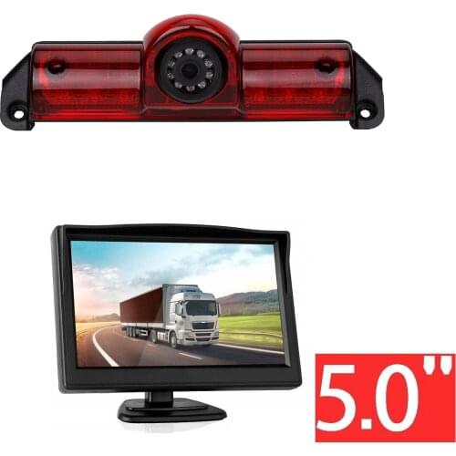 For Transporter Chevrolet Express/GMC Savana 2003-2019/Chevy Explorer Van HD 720P Misayaee 3rd Brake Light Camera+5'' monitor