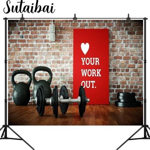 Gym Dumbbell Backdrop Interior Sport Fitness Background Muscle Training Wellness Physique Shaping Physical Photo Studio Props