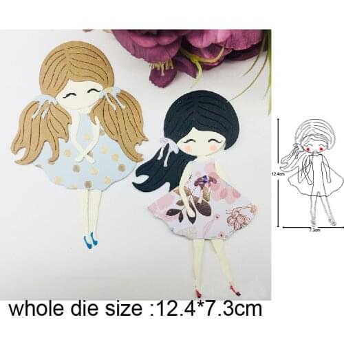 Beauty Girl Metal Cutting Dies Scrapbooking Stencil DIY Paper Card Decorative Embossing Die Cut Craft Dies 2020 NEW