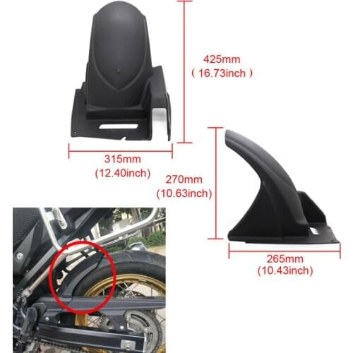Motorcycle For Suzuki V-Strom650 DL650 Rear Fender Wheel Hugger Mudguard Splash Guard Cover Mudflap Fairings 2004-2020