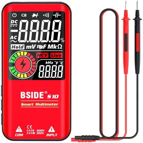 BSIDE S10 9999 Counts Multimeter Digital AC/DC Voltmeter Ohmmeter Test Resistance Capacitance Frequency Diode Continuity Tester