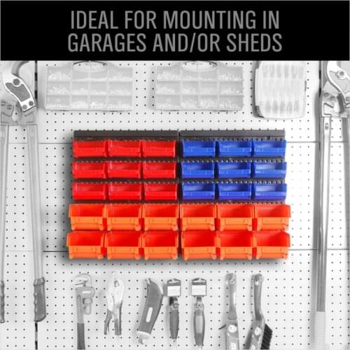 Wall-Mounted Parts Box Hardware Screw Classification Components Storage Box Garage Unit Shelving Organiser Plastic Tool box