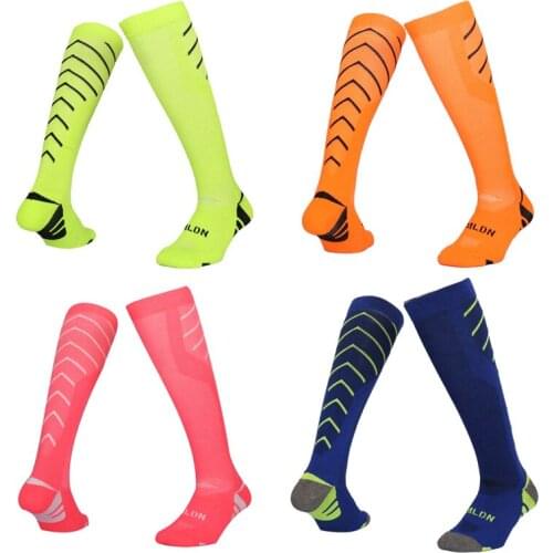 New survetement football anti-slip soccer socks towel bottom sport cycling socks mens skid long running soccer socks compression