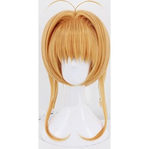 2018 Card Captor Sakura CLEAR CARD KINOMOTO SAKURA Wig Cosplay Cute Hair Wig Halloween Anime Lolita +wig cap