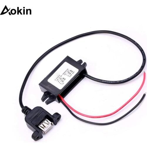 DC 8-35V to DC 5V Step-Down Converter Buck Module 12V/24V to 5V 3A 15W USB with Ear Output Power Supply