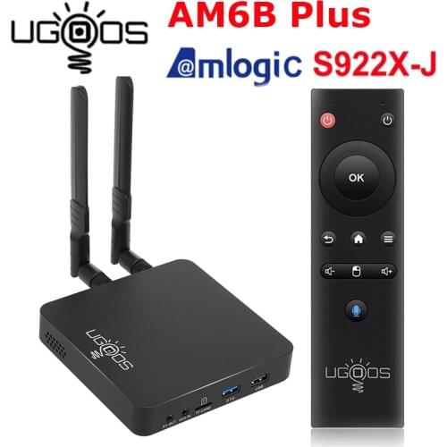 Ugoos AM6 PRO Android 9.0 Amlogic S922X Smart TV Box 4GB 32GB 2.4G 5G Dual Band WiFi BT 5.0 vs AM6 PLUS box Fast tvbox Hot sale