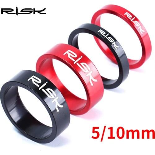 RISK Bike Bicycle Fork Washer 5/10mm 6061 Aluminum Alloy Bike Headset Stem Spacer Kits Bike Washer Raise Handlebar for 28.6 Fork