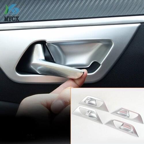 Luxurious Chrome Interior Handle Cover For Peugeot 3008 II 2017 2018 2019 MK2 2nd Gen 3008GT GT Accessories Stickers Car Styling