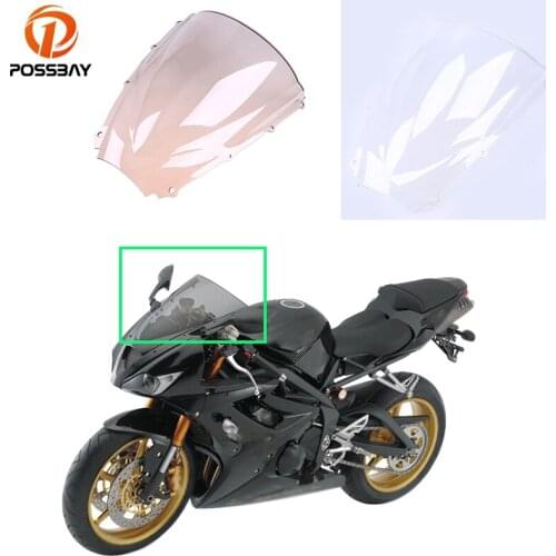 ABS Smoke Clear Bike Motorcycle Windshield Windscreen Double Bubble Scooter Windscreen For Triumph Daytona 675 2006 2007 2008