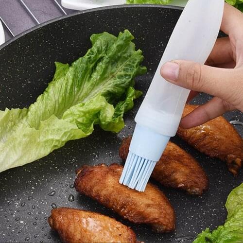 High Temperature Resistant Silicone Oil Bottle Brush Barbecue Oil Brush Household BBQ Baking Oil Brush Pancake Brush Oil Tool