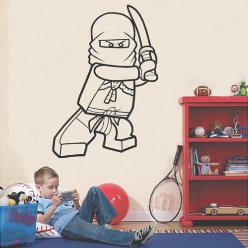 YOYOYU Art design cheap vinyl interior home decoration Cartoon ninja Vinyl wall Art sticker removable Wall Poster HL104