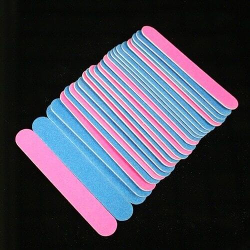 100pcs 1.3x8.5cm 100#/240# Grit Professional Nail Files Buffer Buffing Slim Crescent Grit Sandpaper Manicure Makeup Tools