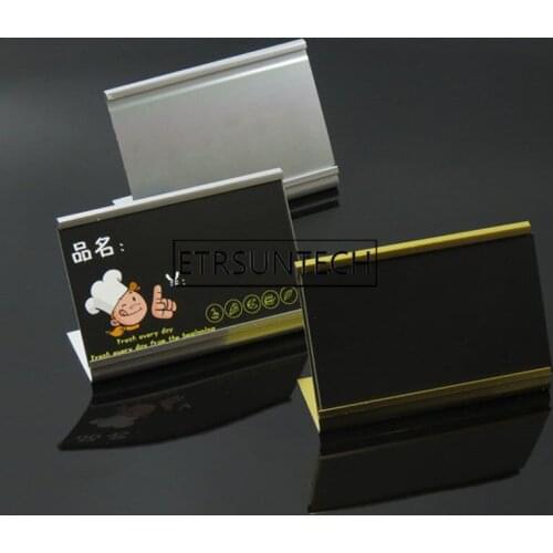 100pcs Metal Desk Sign Label Frame Price Tag Display Paper Card Holders Table Label Holder Stand Frame