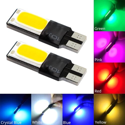 2Pcs bulb White Blue Red Auto Led 194 DC 12V COB Canbus No Error 6Led Reading Bulb Side Marker Backup Parking signal Trunk light