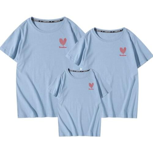 2021 Red Heart T Shirts Men 5XL Cotton Clothes Family Matching Mother Son Top Tees Mom Daughter Purple T Shirt