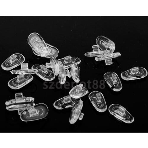 25 Pairs Silicone Eyeglass Nose Pads Oval Push On