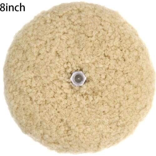8 Inch Double Side Wool Polishing Pad Buffing pad with 5/8" Bolt 4-ply 100% Wool (Pack of 1)
