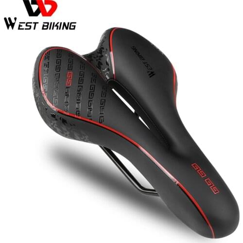 Shock Absorbing Hollow Bicycle Saddle Anti-skid GEL PU Extra Soft Mountain Bike Saddle MTB Road Cycling Seat Bicycle Accessories