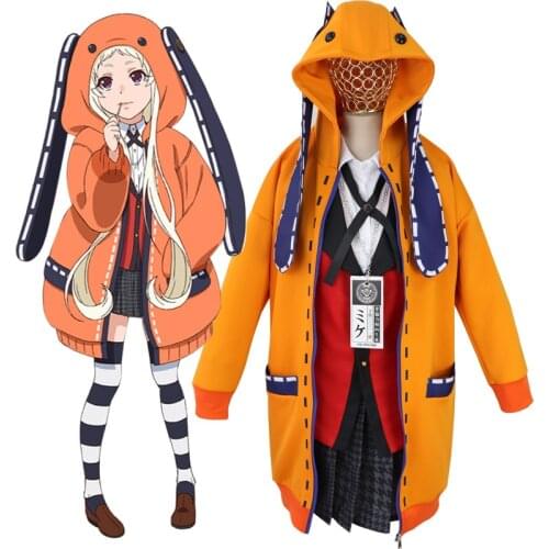 Anime Kakegurui Cosplay Costumes Jabami Yumeko Uniform Yomoduki Runa Coat