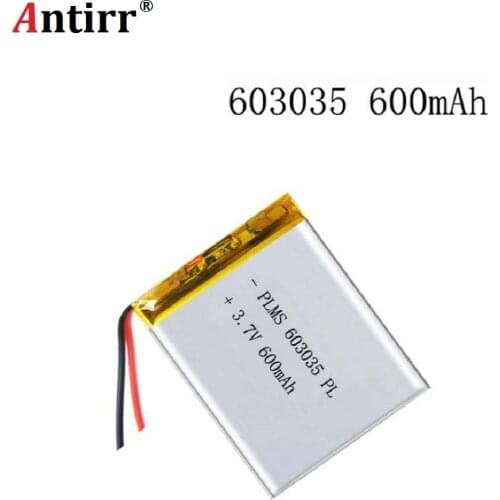 Free Shipping Polymer battery 600 mah 3.7 V 603035 smart home Li-ion battery for dvr GPS mp3 mp4