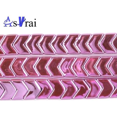 Natural Arrow Shape Rose Red Hematite Stone Beads 6 8 mm Loose Spacer Beads For Jewelry Making DIY Bracelet Necklace Charms 15"