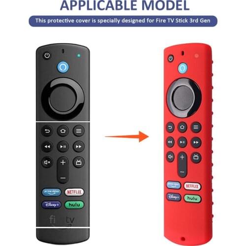 Case For Alexa Voice Remote 3rd Gen Anti Slip Shock Proof Silicone Cover For Alexa Voice Fire TV Stick 2021 Remote Control