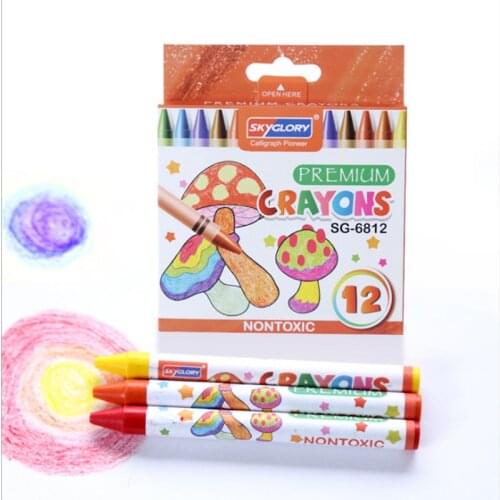 Color Crayon Oil Painting Stick Childrens 8-12 Color Childrens Oil Stick Crayon Dazzle Color Stick Painting Graffiti Pen