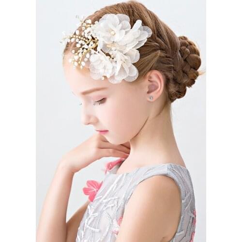 Childrens headwear new hair accessories garland performance headwear hairpin white hair band princess hair accessories