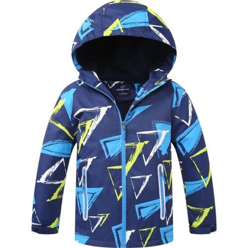 Kids Boy Winter Jackets 2020 Autumn Outerwear Toddler Boy Clothes Blue Color Long Sleeve With Hoodies Snow Jacket Windbreaker