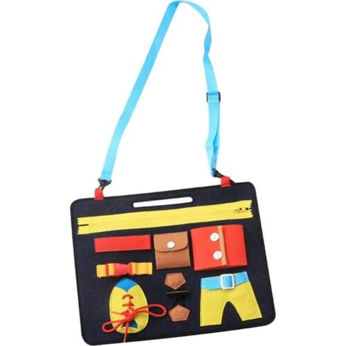 For Kids Montessori Learn to Dress Board Button Basic Life Educational