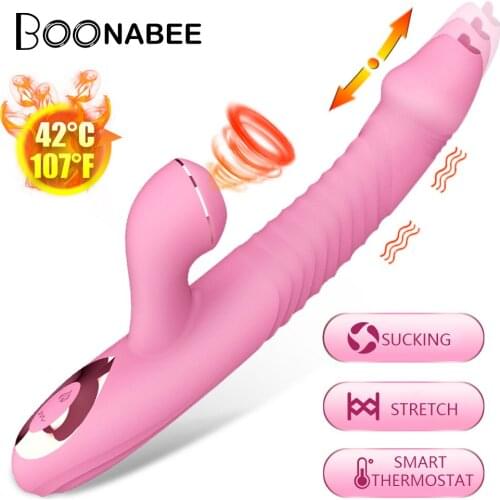 Thrust Vibrators for Women Clitoris Sucking Vibrator Silicone Usb Charging Vibrating Dildos for Women G Spot Stimulator Sex Toy