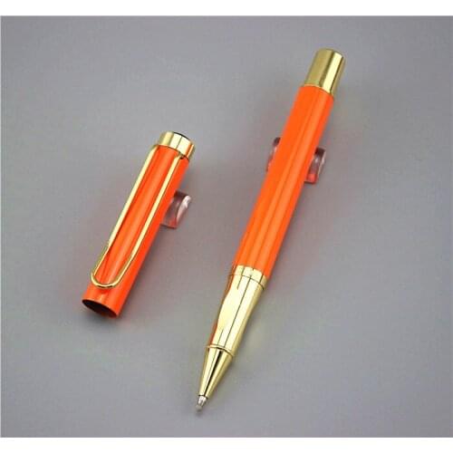 Hot Sale ballpoint pen Beautiful Orange Lacquered With Silver Trim Roller ball Pen On Promotion YY03
