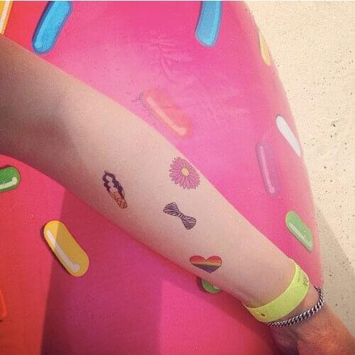 Water Transfer fake tattoo cute Spider web flower heart tatoo Waterproof Temporary Tattoo flash tatto for adults