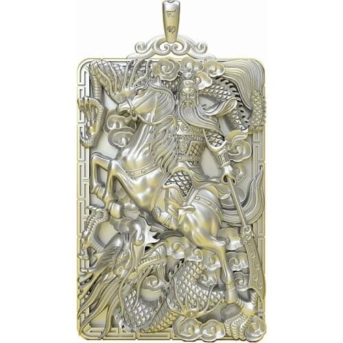 999 sterling silver pendant dragon Guan Gong jewelry gift to the manufacturers to map to develop free shipping