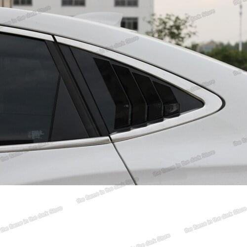 Lsrtw2017 Carbon Fiber Car Rear Window Triangle Shutter Panel Styling for Buick Astra K 2015 2016 2017 2018 2019 2020 Decoration