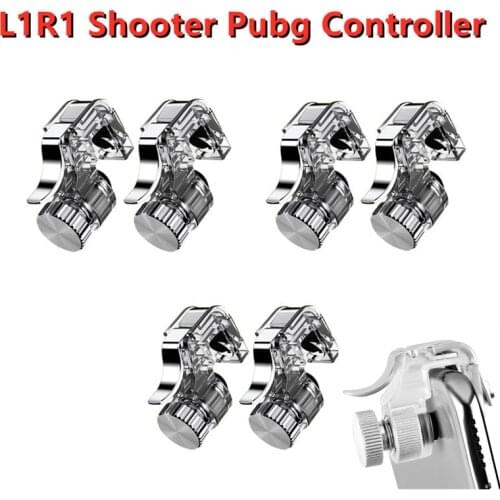 2 Pair L1R1 PUBG Mobile Gamepad Fire Button Aim Key Shooter Pubg Controller For Metal Smart Phone Mobile Gaming Trigger Joystick