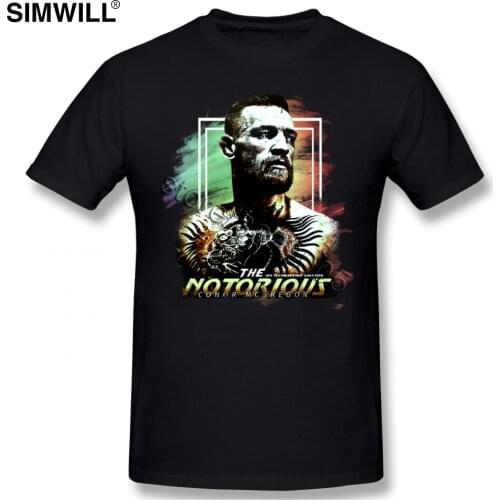 Notorious Conor Tees Shirt Vintage Graphic Pure Cotton Tees Shirt Mens O-neck Fighter Irish Hero T-Shirts Regular Fit