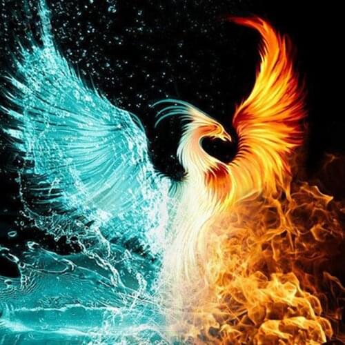 A Blue Gold Phoenix Animal 50x65cm Painting By Numbers Hand Painted Oil Adult Child Picture Colouring Home Decor Unique Gift