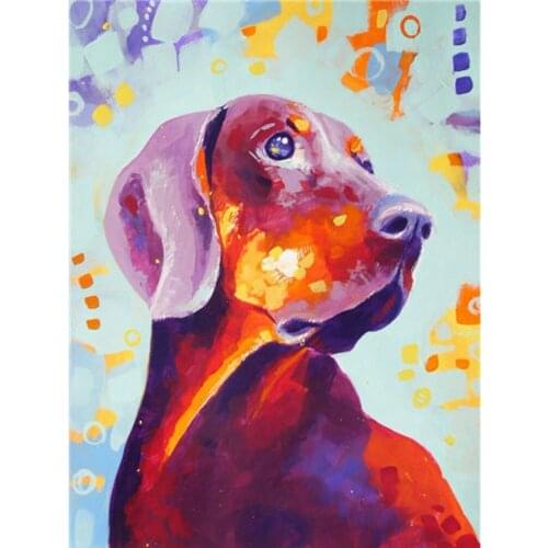 Animal Dog DIY Embroidery 11CT Kits Craft Needlework Set Printed Canvas Cotton Thread Home Decoration Wholesale For Living Room