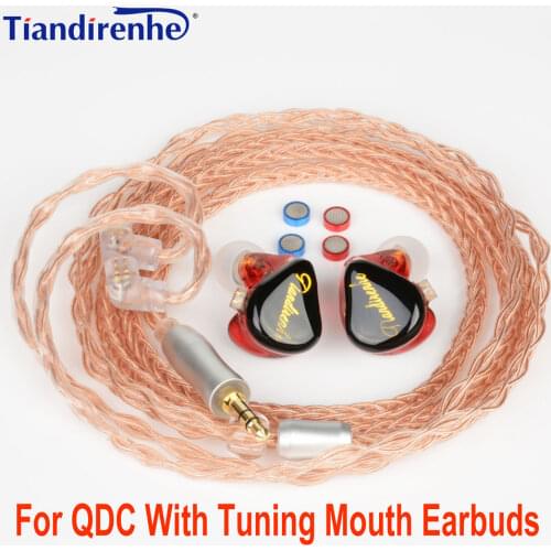 NEW with Tuning Mouth HIFI Earphones IEM 0.78 Resin Earbuds Dynamic Headset DJ Stage Sports Single Crystal Copper Upgrade Cable