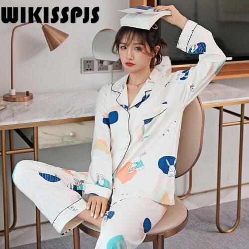 New Long Sleeve Pajamas and Pajamas In Spring and Summer 2021 Kawaii Pajama Pajamas for Teen Girls Lounge Wear Womens Pajamas