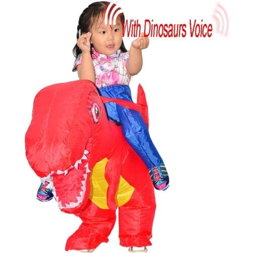 New Child Dinosaur Inflatable Costume With Voice Carnival Birthday Party Cosplay Boys Girls Costumes Suit For Kids Halloween