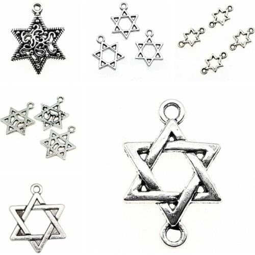 Wecharms bulk charms for jewelry making kit pendant diy jewelry accessories Star Of David Charms